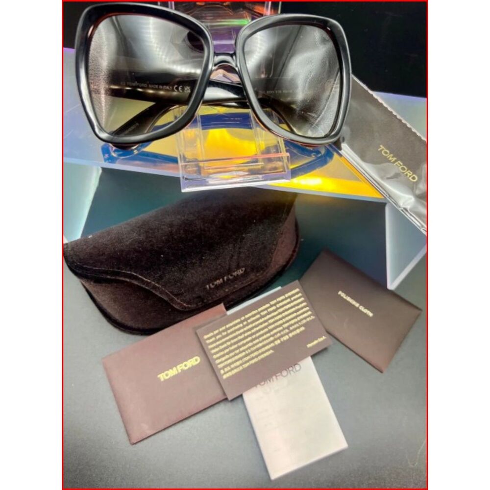 NWT Tom Ford Jerry TF1222 Oversized Sunglasses Black Full Inclusion!